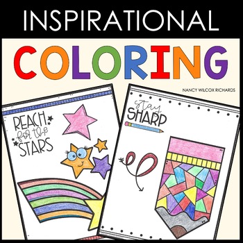 Inspirational Quotes With Coloring Pages And Writing Paper Distance Learning