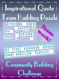 Inspirational Quotes Team Community Building Challenge Puz