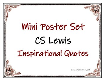 Preview of Inspirational Quotes by CS Lewis - Posters