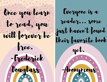 Preview of Reading Posters for Classroom or School Library *FREEBIE*