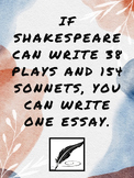 Inspirational Shakespeare Poster (Pink)