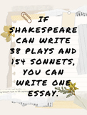 Inspirational Shakespeare Poster (StickyNote)