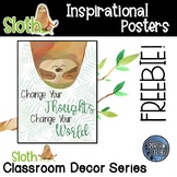 Inspirational Sloth Classroom Decor Poster Sample Freebie