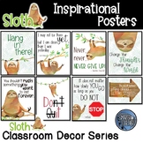 Inspirational Sloth Theme Classroom Decor Posters