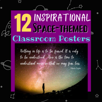 Preview of Inspirational Space-Themed Classroom Posters