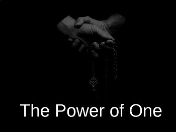 Preview of Inspirational Talk -- The Power of One