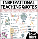 Inspirational Teaching Quotes Posters -  Boho Theme Staffr