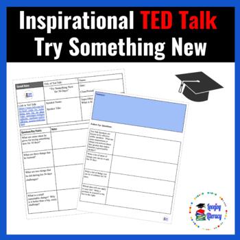 Preview of Inspirational Ted Talk Try Something New for the avid learner l Google Doc 