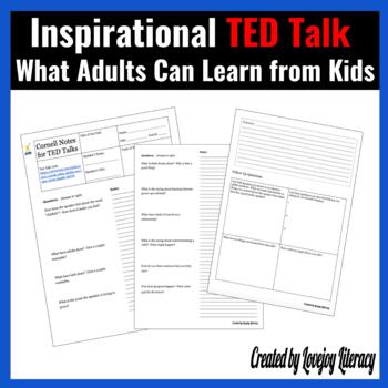 Preview of Inspirational Ted Talk What Adults Can Learn From Kids for the avid learner PDF