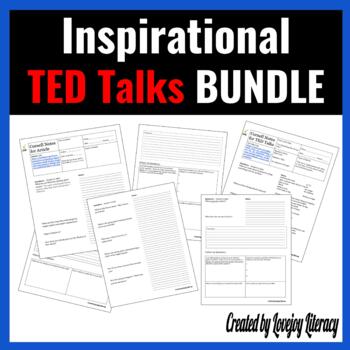 Preview of Inspirational Ted Talks BUNDLE with Cornell Notes Graphic Organizers l PDF