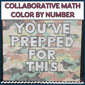 Preview of Inspirational Test Prep Boot Camp Collaborative Coloring Poster | Editable