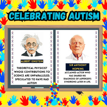 Preview of Celebrating Autism awareness Month with Biography & Posters Clipart (gift)