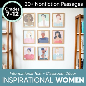 Preview of Women's History Month Posters & Activities with Nonfiction Passages Unit