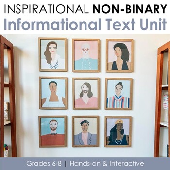 Preview of FREE Inspirational Non-Binary Journal, Classroom Decor & Info Text Articles