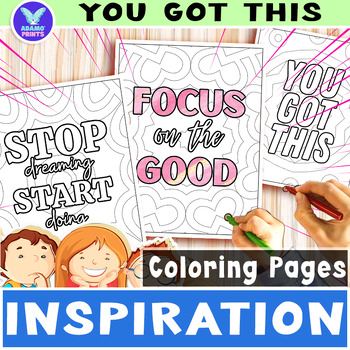 Inspirational You Got This Affirmations Growth Mindset Coloring ...