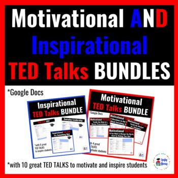 Preview of Inspirational and Motivational Ted Talks BUNDLES for the avid learner Google Doc