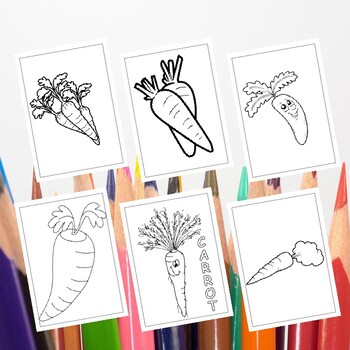 Inspire Imagination: Printable Carrots Coloring Pages for Kids | TPT