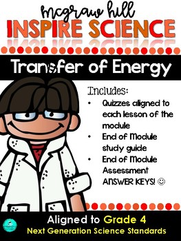 Preview of Inspire Science Assessments - GRADE 4, TRANSFER OF ENERGY