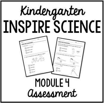 Preview of Inspire Science Kindergarten Forces and Motion Assessment Test