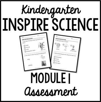 Preview of Inspire Science Kindergarten Plants and Animals Assessment Test
