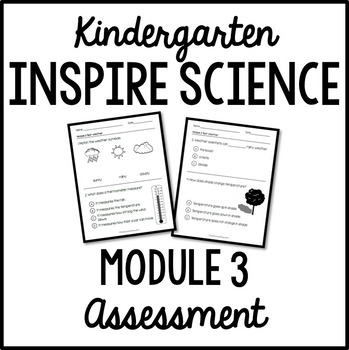 Preview of Inspire Science Kindergarten Weather Assessment Test