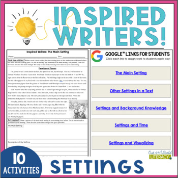 Preview of Inspired Writers - Settings - Digital & Print