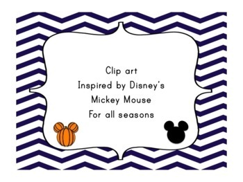 Preview of Inspired by Disney’s  Mickey Mouse  clipart for every season