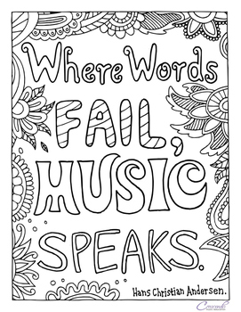 Inspired by Music Colouring Book by Crescendo Music Education | TpT