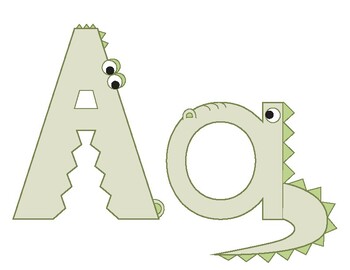 Preview of *Zoo Phonics Inspired* Colored Capital and Lowercase Letters of the Alphabet