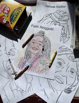 Preview of Inspiring Black Artists Coloring Pages (8 included!)