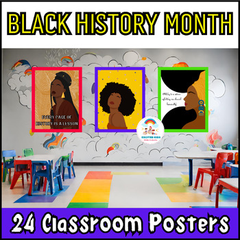 Preview of Inspiring Black History Month Posters - Decorate your door and classrooms