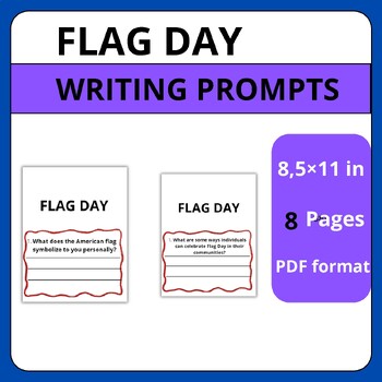 Preview of Inspiring Creativity: FLAG DAY Writing Prompts & Crafty Activities