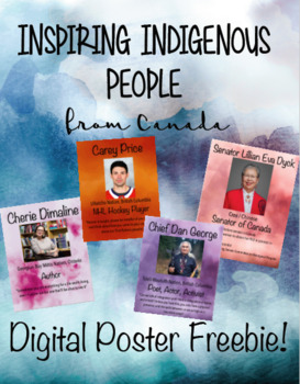 Preview of Inspiring Indigenous People from Canada Digital Poster Freebie