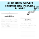 Inspiring Musician Quotes Handwriting Practice