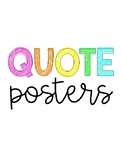 Inspiring Quote Posters for Classroom
