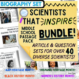 Inspiring Scientists Collection 40+ Biography Question Set