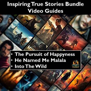 Preview of Inspiring True Stories Video Guide Bundle: Pursuit of Happyness, Malala, & More!