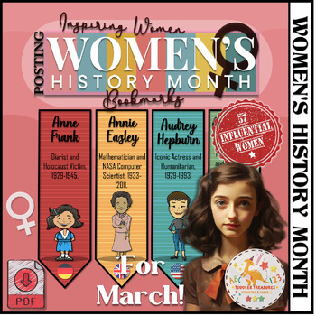 Preview of Inspiring Women: Posting Women's History Month Bookmarks for March!