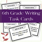 Inspiring Writing Prompts Task Cards for 6th Grade | Engag
