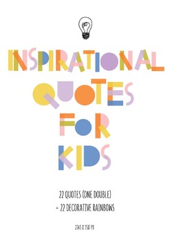 Inspirational quotes for kids by Lola Figallo | TPT