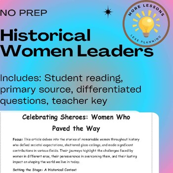 Preview of Inspiring the Next Generation: International Women's Day Reading Comprehension
