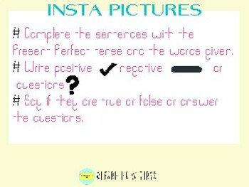 Preview of Insta Cards Present Perfect