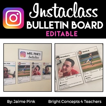 Preview of Instaclass EDITABLE Bulletin Board Display