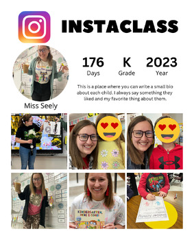 Preview of Instaclass |End of the Year |Portfolios |Classroom Gifts|Memories
