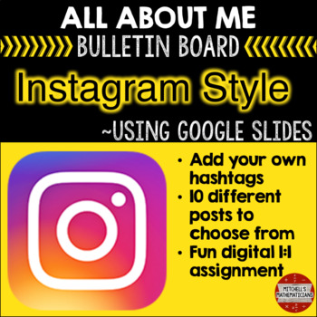 Preview of Instagram All About Me Bulletin Board using Google