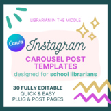 Instagram Carousel Posts for School Librarians [Editable T