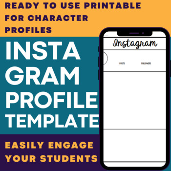 Instagram Profile Template For Characters By English With Shaz Tpt