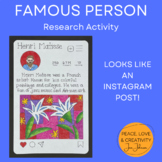 Instagram Famous Person Research Project/ Sub Plan