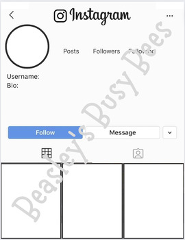 Instagram Page Template by Beasley's Busy Bees | TPT