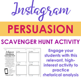 Instagram Persuasion Scavenger Hunt Activity - Practice Rh